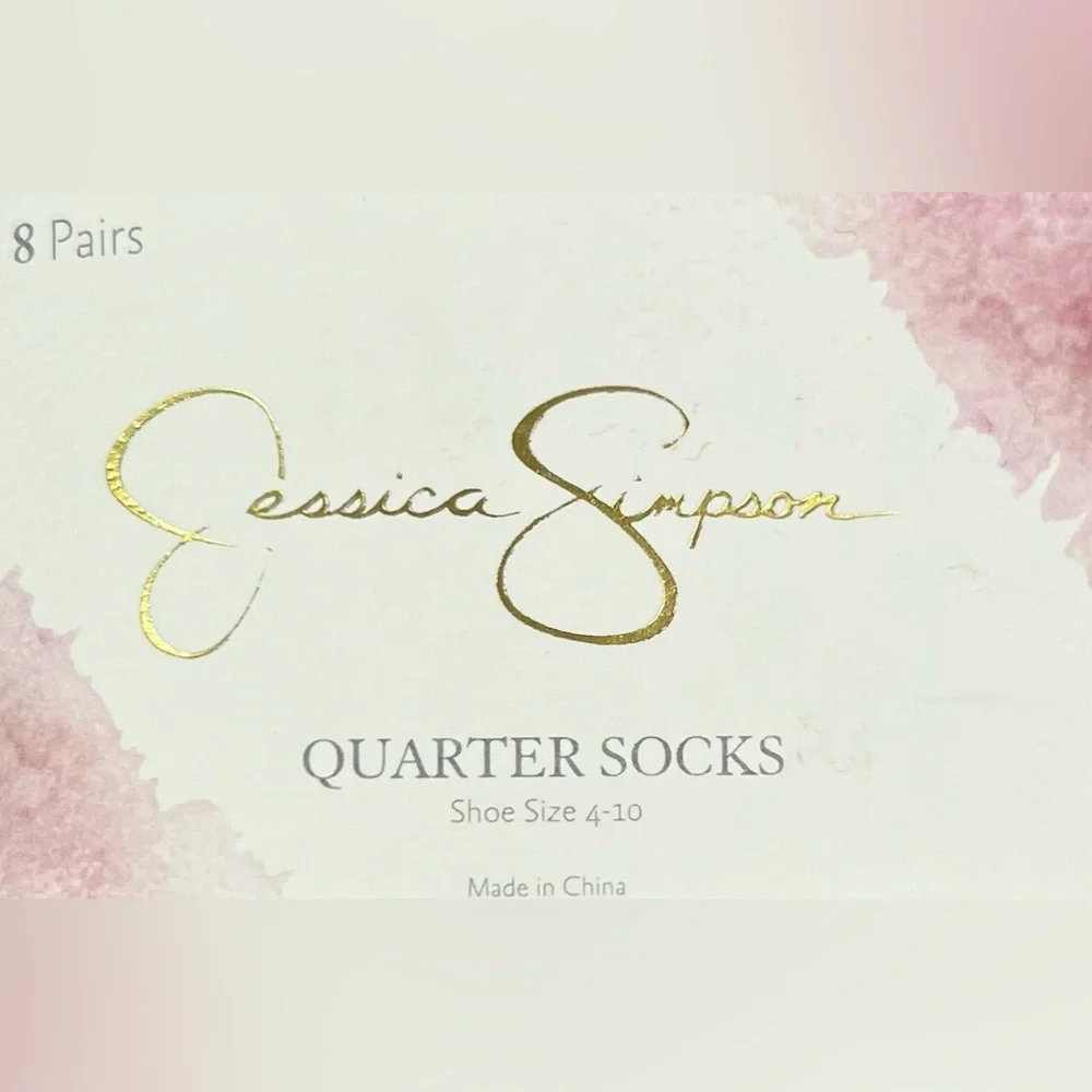 Jessica Simpson 8 Pairs Quarter Socks NEW